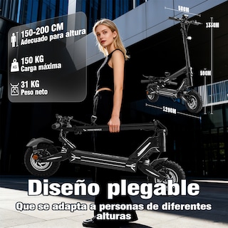 Foto 7 | Foto 7 | Scooter Eléctrico Honey Whale G3 Pro Negro