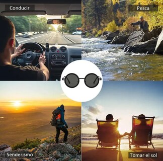 Foto 3 | Foto 3 | Lentes De Sol Polarizadas Redondas Uv400 Con Tinte Ajustable