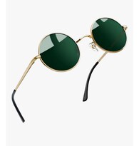 Clásico Redondo Diseño Dorado/verde Moda Retro Clásico