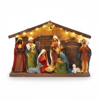 Foto 1 | Foto 1 | Figura Decorativa Navideña De Cm-top Nacimiento O Pesebre Con Luces