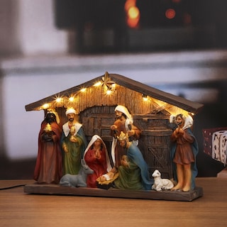 Foto 2 | Foto 2 | Figura Decorativa Navideña De Cm-top Nacimiento O Pesebre Con Luces