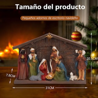 Foto 5 | Foto 5 | Figura Decorativa Navideña De Cm-top Nacimiento O Pesebre Con Luces