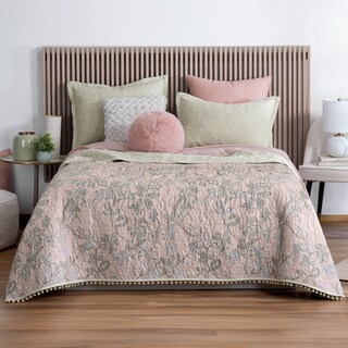 Foto 1 | Foto 1 | Edredón Ligero Esquimal Queen Size Pinsonic Doble Vista Con Fundas De Almohada Begonia