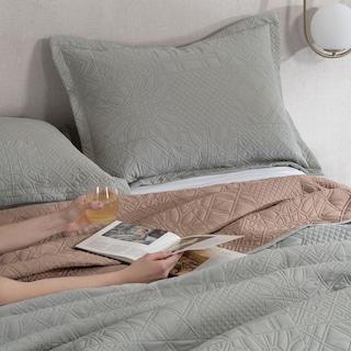 Foto 4 | Foto 4 | Edredón Ligero Esquimal Queen Size Pinsonic Doble Vista Con Fundas De Almohada Bruma