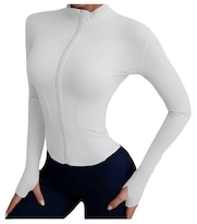 Chaqueta Deportiva Mujer Cierre Completo Manga Larga Entrenamiento Gimnasio Yoga Running