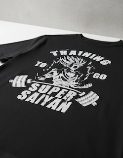 Foto 3 | Foto 3 | Playera Negra Super Saiyan Gimnasio Manga Corta