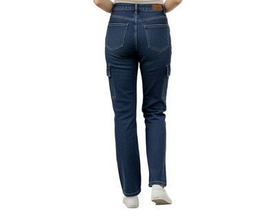 Foto 3 | Foto 3 | Jeans Cargo Para Mujer Ocean Point Corte Recto Mezclilla Stretch
