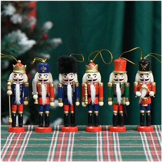 Foto 4 | Foto 4 | Kit 6 Cascanueces De 12.5cm De Madera Decoración Navideña Multicolor