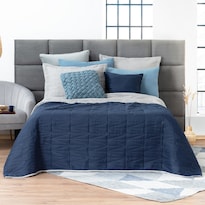 Edredón Ligero Esquimal King Size Pinsonic Doble Vista Con Fundas De Almohada Everett