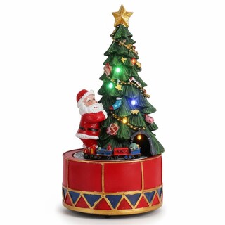 Foto 1 | Foto 1 | Figura Decorativa Navideña De Cm-top Árbol De Navidad Con Mini Tren Giratorio