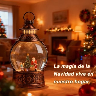 Foto 2 | Foto 2 | Figura Decorativa Navideña De Cm-top Lampara Musical Con Bolas De Nieve