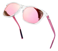 Lentes De Sol Mujer Moda Uv Polarizados Clásicos Espejo Rosa Diseño Transparente Rosa Deportivo Manejar Conducir Retro Vintage