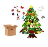 Árbol De Navidad De Fieltro Led Con Luz Decoración Niños Diy Multicolor