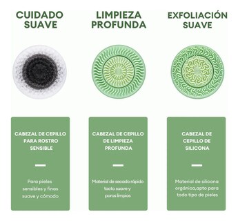 Foto 4 | Foto 4 | ''cepillo Facial Eléctrico Ckeyin Usb Inalámbrico 2 Velocidades Blanco Verde ''