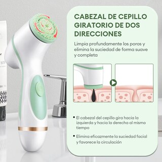 Foto 5 | Foto 5 | ''cepillo Facial Eléctrico Ckeyin Usb Inalámbrico 2 Velocidades Blanco Verde ''