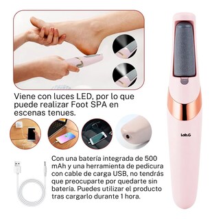 Foto 3 | Foto 3 | ''aparato De Pedicura Eléctrico Con Papel De Lija Para Pies Rosa ''