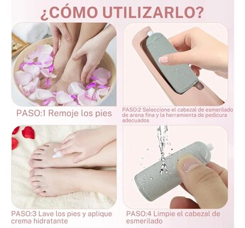 Foto 5 | Foto 5 | ''aparato De Pedicura Eléctrico Con Papel De Lija Para Pies Rosa ''