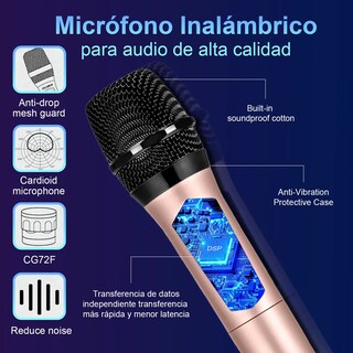 Foto 4 | Foto 4 | ''micrófono Inalámbrico Para Karaoke Dinámico 2pcs Profesional Rosa ''