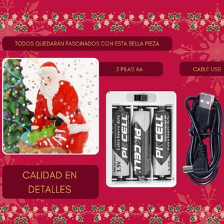 Foto 3 | Foto 3 | Figura Decorativa Navideña De Cm-top Lampara Musical Con Bolas De Nieve