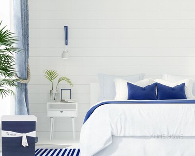 Foto 5 | Foto 5 | Juego De Cestas De Tela Para Manualidades Antiguas Y Modernas  5 Tamaños  Azul - Venta Internacional.