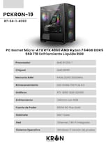Pc Gamer Micro-atx Rtx 4060 Amd Ryzen 7 64gb Ddr5 Ssd 1tb Enfriamiento Líquido Rgb