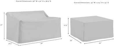 Foto 5 | Foto 5 | Juego De Fundas Para Muebles Crosley  Impermeables  Color Gris  4 Piezas - Venta Internacional.