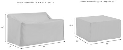 Foto 5 | Foto 5 | Juego De Fundas Para Muebles Crosley  Impermeables  Color Gris  4 Piezas - Venta Internacional.