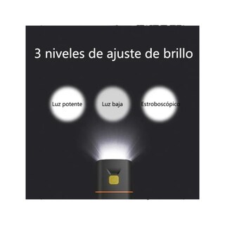 Foto 4 | Foto 4 | Lámpara Impermeable  Belug Para Bicicleta T6 Recargable 1000lm Led Negro