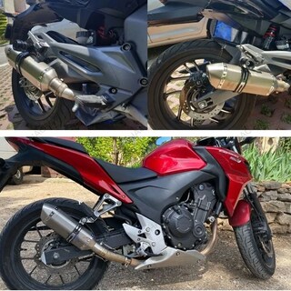 Foto 2 | Foto 2 | Escape Silenciador Para Motociela Belug 38-51mm Titanio Plateado