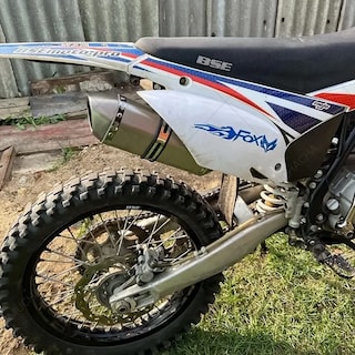 Foto 3 | Foto 3 | Escape Silenciador Para Motociela Belug 38-51mm Titanio Plateado