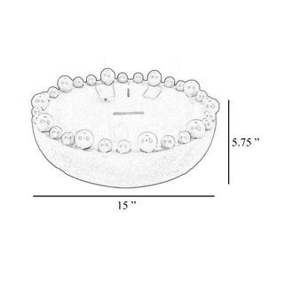 Foto 5 | Foto 5 | Cuenco Decorativo Benzara Saul De Cerámica Amarilla 38 Cm - Venta Internacional.