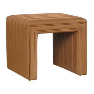 Foto 1 | Foto 1 | Otomana Benzara Ada Caramel De Piel Sintética 48 X 48 X 42 Cm - Venta Internacional.