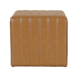 Foto 3 | Foto 3 | Otomana Benzara Ada Caramel De Piel Sintética 48 X 48 X 42 Cm - Venta Internacional.