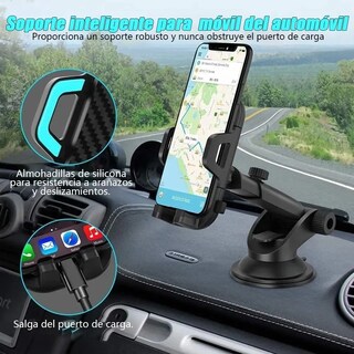 Foto 3 | Foto 3 | Soporte Para Teléfono Belug  Para Coche soporte Porta Celular 3en1 Negro