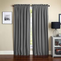 Paneles De Cortina Blazing Needles Pocket Para Barras  275 X 132 Cm  Acero Gris - Venta Internacional.