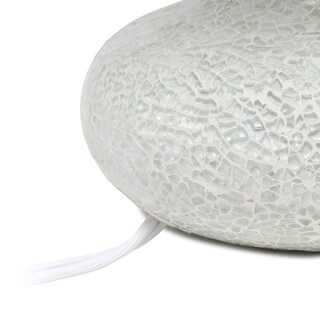 Foto 7 | Foto 7 | Lámpara Simple Designs Lt3039-wht  36 Cm  Mosaico De Cristal Blanco - Venta Internacional.