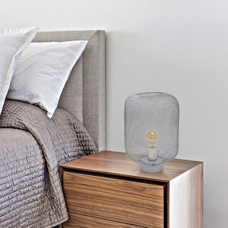 Foto 6 | Foto 6 | Lámpara Simple Designs Lt1072-gry  Malla Metálica  Color Gris Industrial - Venta Internacional.