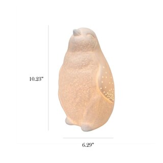 Foto 6 | Foto 6 | Lámpara De Mesa Simple Designs Lt3213  Diseño De Pingüino De Porcelana Blanca  16 X 16 X 26 Cm - Venta Internacional.