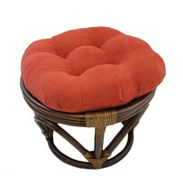 Cojín Ottoman International Caravan De Ratán Con Color Mandarina - Venta Internacional.