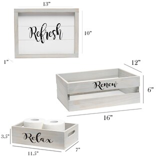 Foto 3 | Foto 3 | Set De Baño De Madera Elegant Designs Hg3000-gin Grey Wash - Venta Internacional.