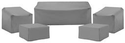 Fundas Para Muebles De Patio Crosley  Juego Impermeable De 5 Piezas Para Sillas  Sofá Y Otomanos  Gris - Venta Internacional.