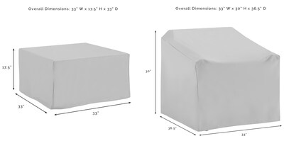 Foto 5 | Foto 5 | Juego De Fundas Para Muebles Crosley De 7 Piezas  Impermeables  Color Gris - Venta Internacional.