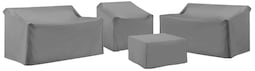 Juego De Fundas Para Muebles De Patio Crosley  4 Piezas  Impermeables  Gris - Venta Internacional.
