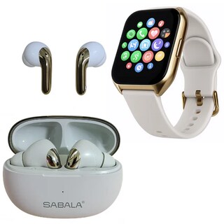 Foto 1 | Foto 1 | Bundle Smartwatch Filwans Gts Mini Dorado + Audifonos Sabala St-764