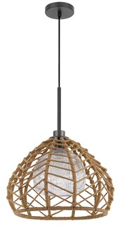 Foto 1 | Foto 1 | Lámpara Cal Dunn Con Colgante De Metal  Pantalla De Arpillera  60 W - Venta Internacional.