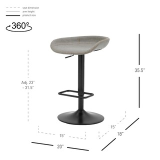 Foto 4 | Foto 4 | Taburete De Bar New Pacific Direct Rogue Pu Gaslift 52 X 47 X 70 Cm  Juego De 2 - Venta Internacional.
