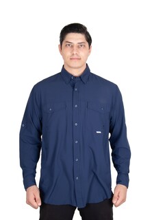 Foto 1 | Foto 1 | Camisa Navik Hardwear Manga Larga Azul Marino Caballero