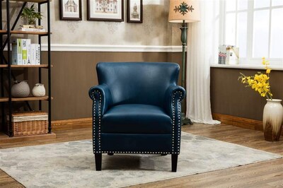 Foto 2 | Foto 2 | Silla Comfort Pointe Club  Asiento De Piel Y Gel  Color Azul Marino - Venta Internacional.