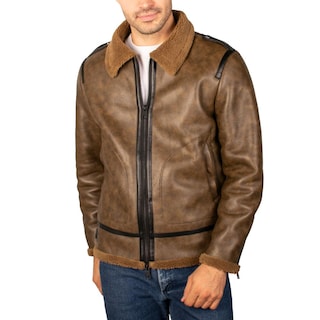 Foto 1 | Foto 1 | Chamarra Tipo Piel Para Hombre Con Bolsillos Greenlander Chocolate