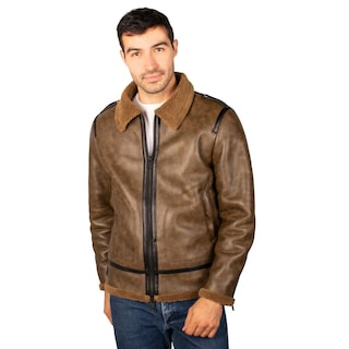 Foto 2 | Foto 2 | Chamarra Tipo Piel Para Hombre Con Bolsillos Greenlander Chocolate